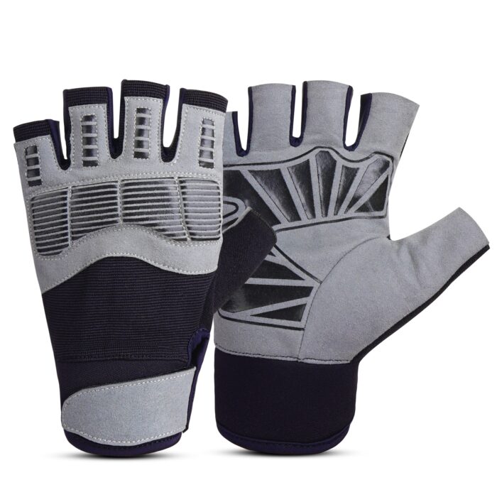 Half-finger workout gloves with breathable and anti-slip design