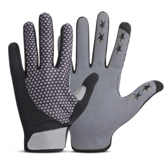 Verena gloves with star texture palm grip in black and grey