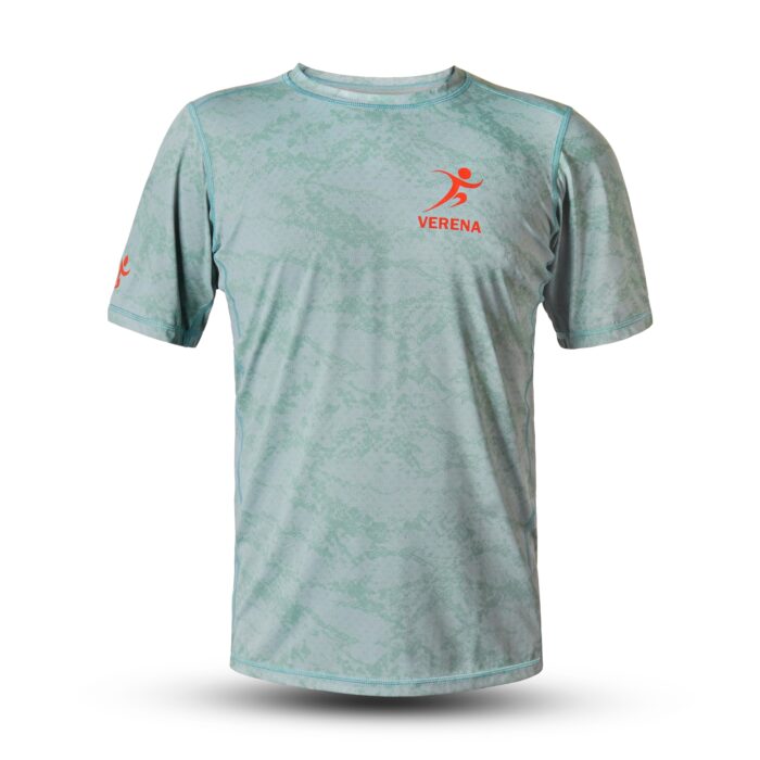 qua camo t-shirt by VERENA. Quick-dry, durable, and ideal for gym, running, and sports.