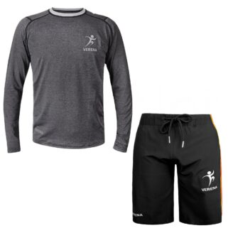 Verena Sportswear Set – Long Sleeve Performance Shirt and Athletic Shorts