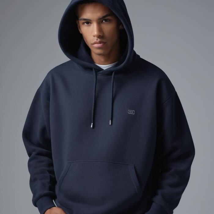 Men’s Navy Blue Pullover Hoodie Men’s Navy Blue Pullover Hoodie