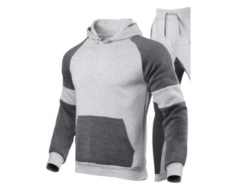 Men’s Two-Tone Fleece Tracksuit Hoodie – Comfort Fit Winter Wear