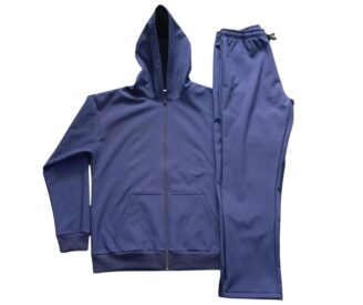 Men’s Essential Full-Zip Hooded Tracksuit – Navy Blue