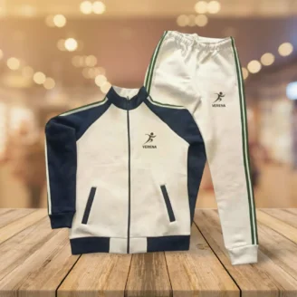 Verena Two-Tone Track Suit – Green & White