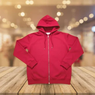 Verena Single-Tone Hoodie – Red Color
